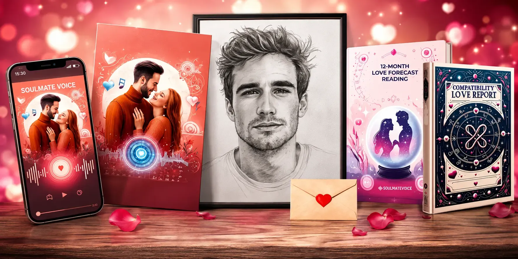 Tara Lunar's Soulmate Sketch — personalized hand-drawn-style soulmate portrait with written psychic reading