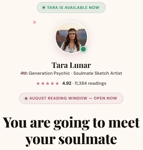 Example of a Tara Lunar's Soulmate Sketch portrait delivered digitally by email